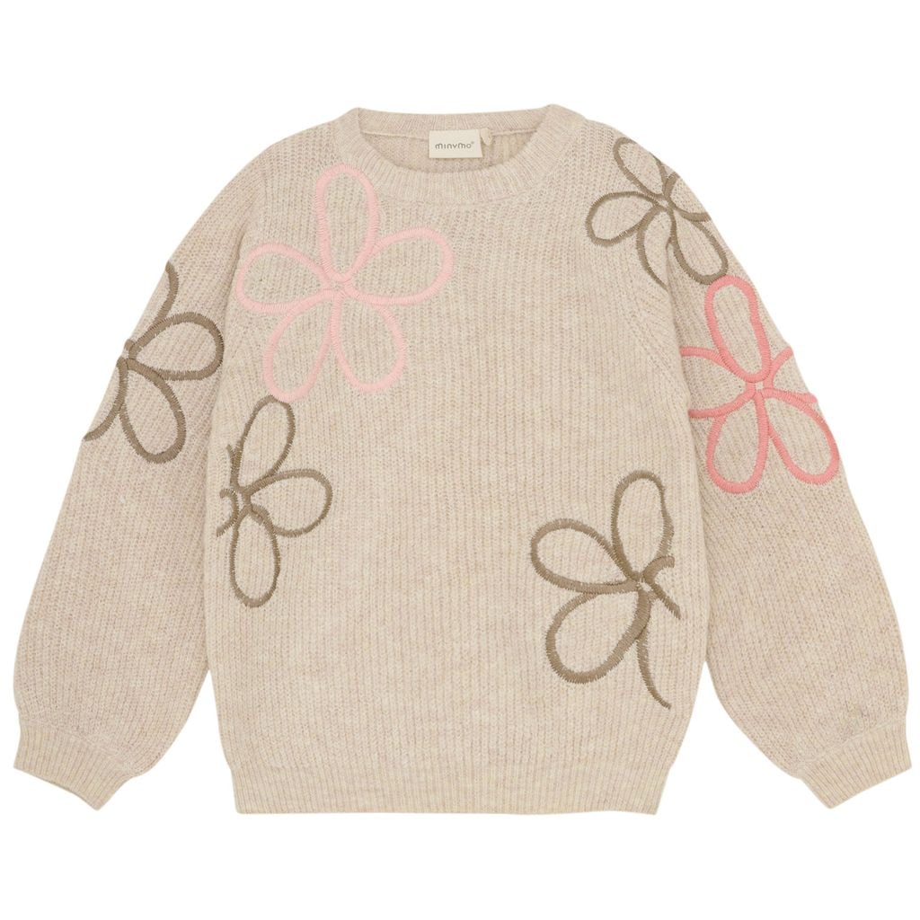 Neulottu Villapaita Marshmallow White