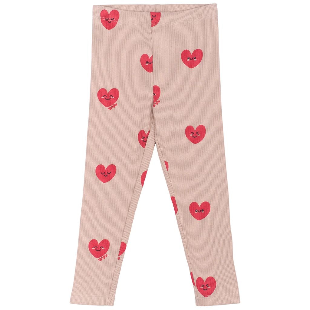 GOTS Nynne Rib Leggings Adobe Rose