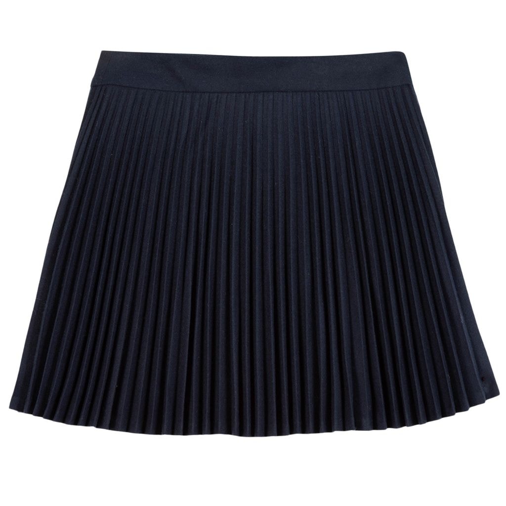 Polyester Blend Casual Skirt Navy