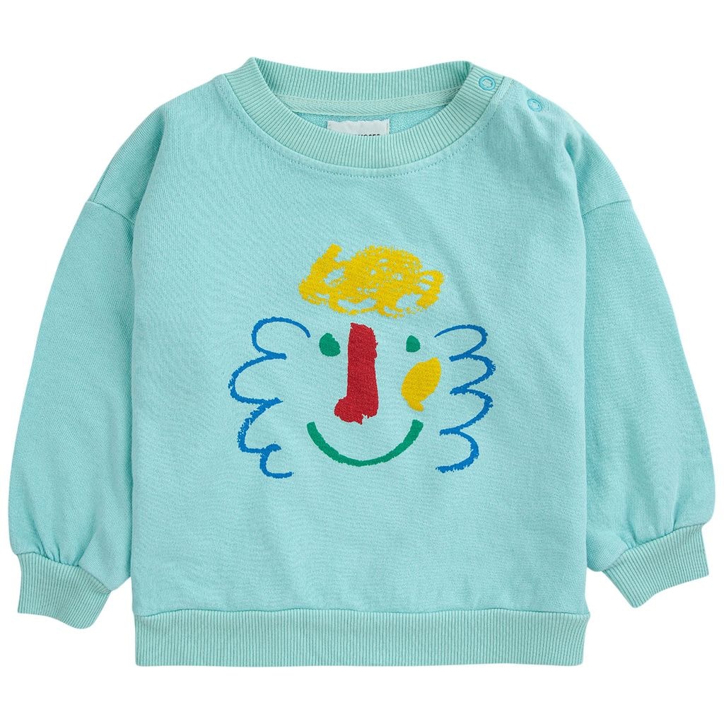 Happy Mask Baby Sweatshirt Blue