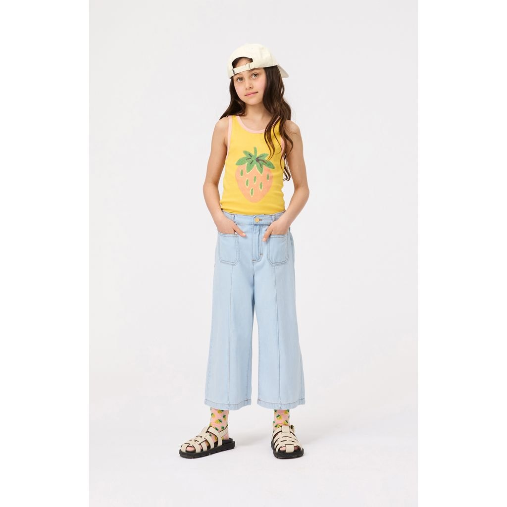 Adionella Woven Pants Bleached Drapy