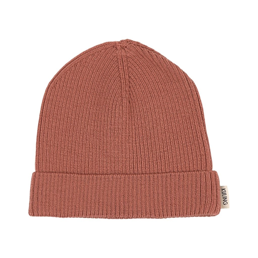 Ribbestrikket Ulllue Burnt Pink