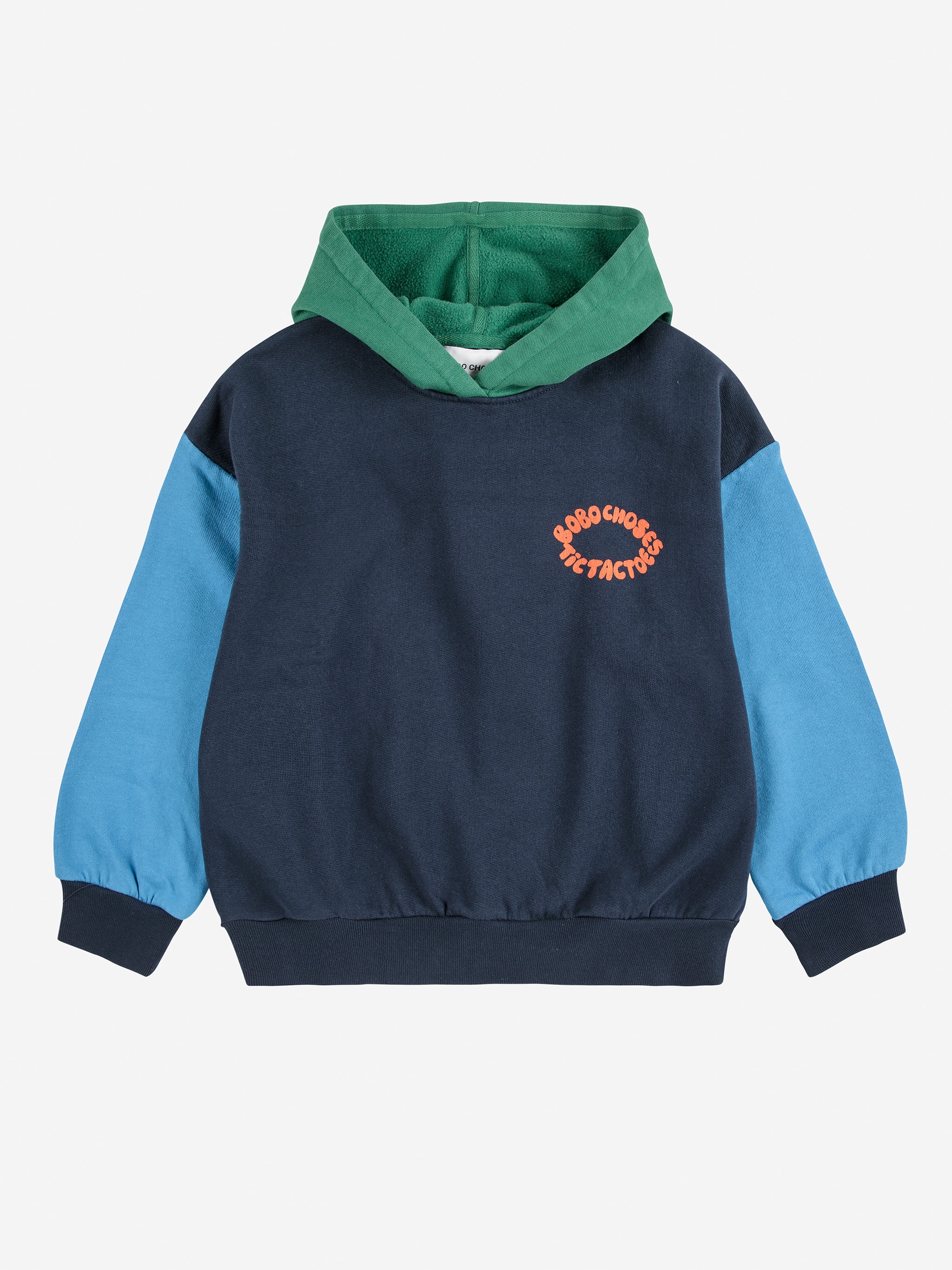 Tic Tac Toe Color Block Hoodie Multicolor