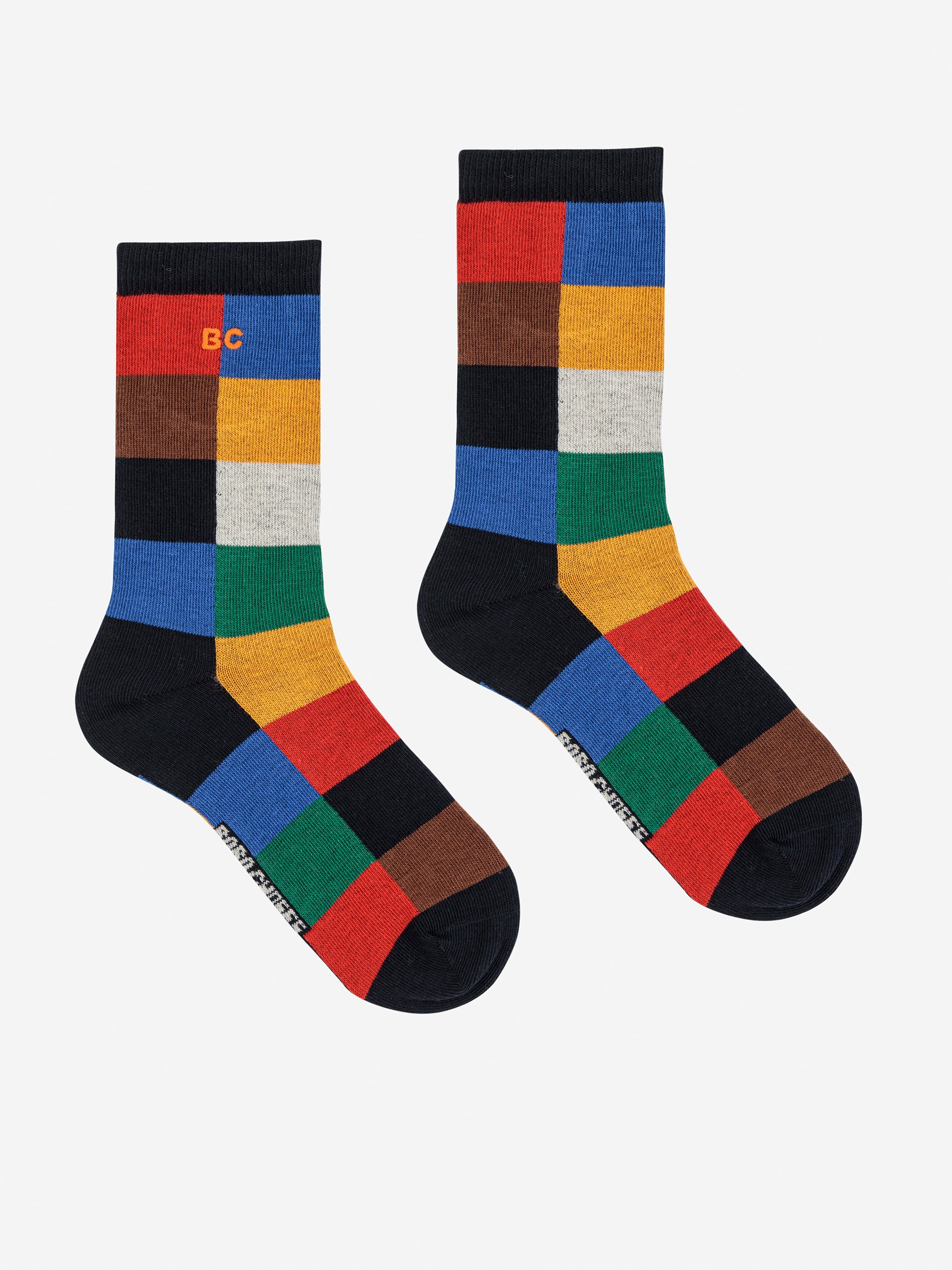 Multicolor Tiles Long Socks Multicolor