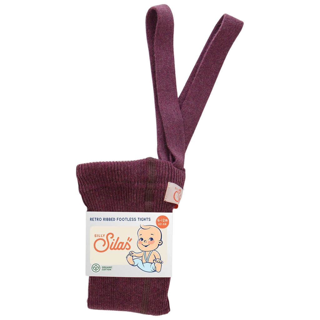 GOTS Footless tights Fig Blend
