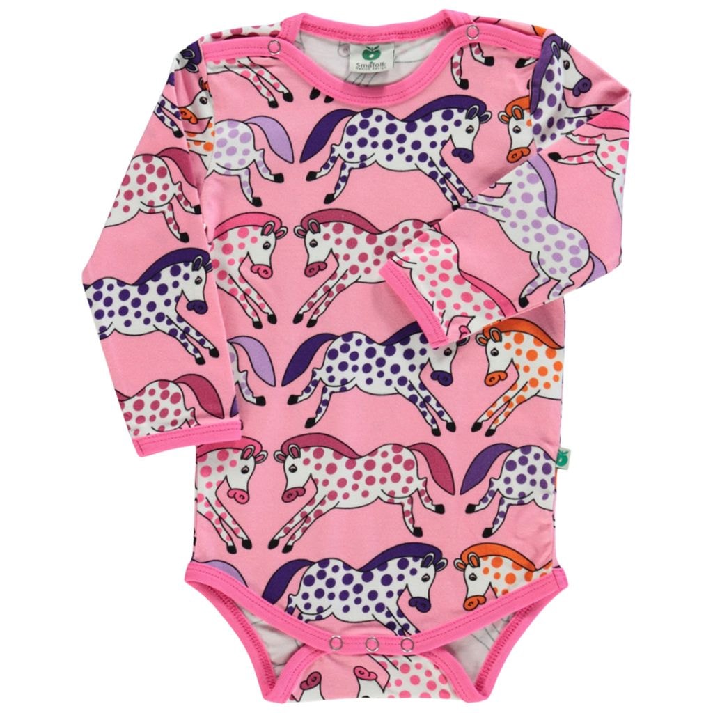 Painettu Vauvan Body Hevosilla Sea Pink