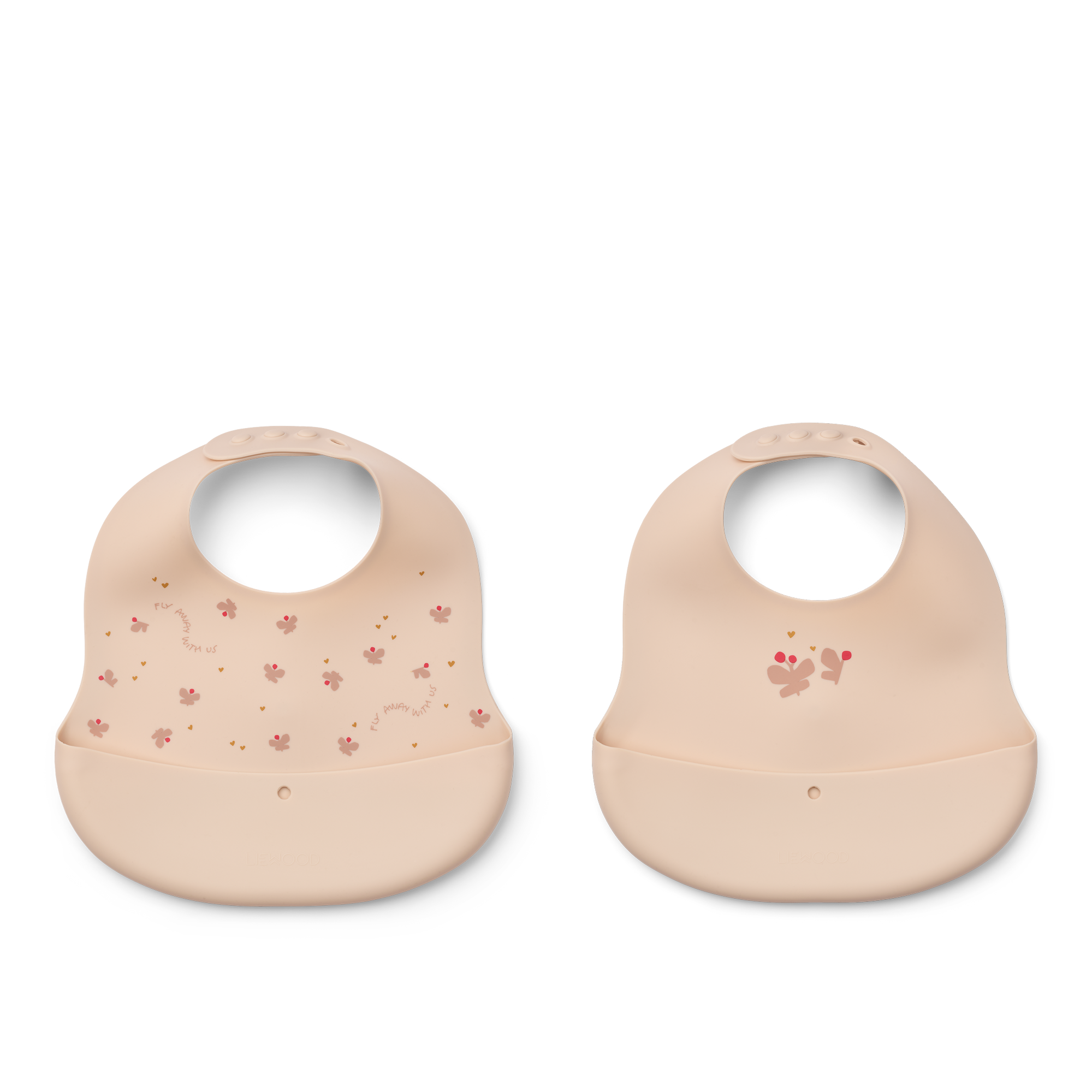 Ember Mönstrad Bib 2-pack Mini Mini Butterfly / Apple Blossom