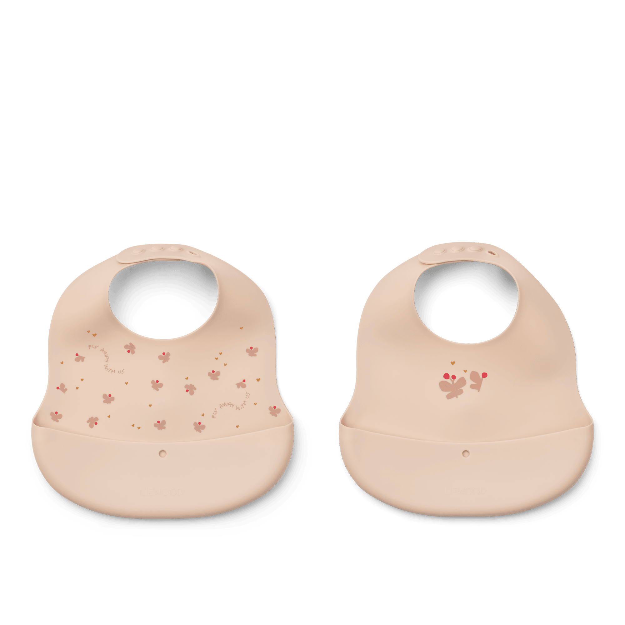 Ember Mönstrad Bib 2-pack Mini Mini Butterfly / Apple Blossom 