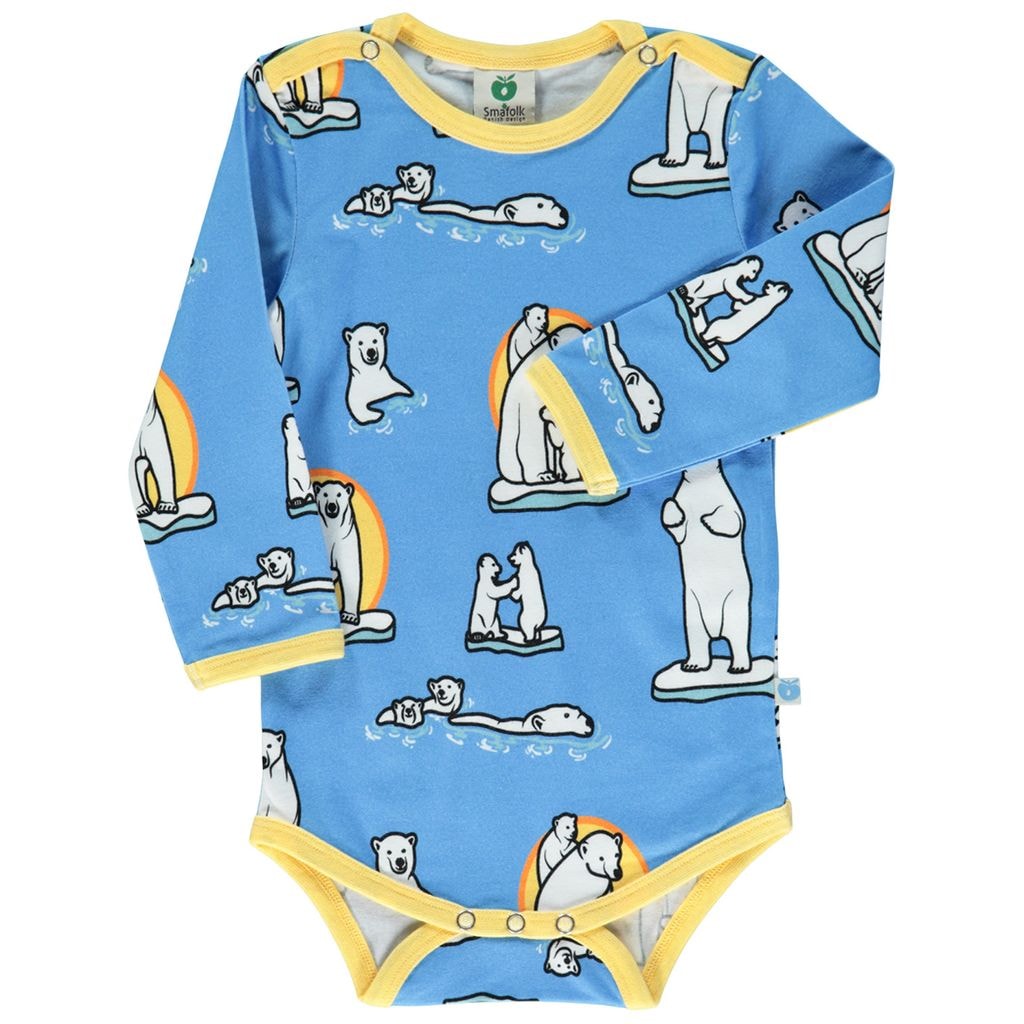 Baby Body i Alaskan Blue med isbjørne