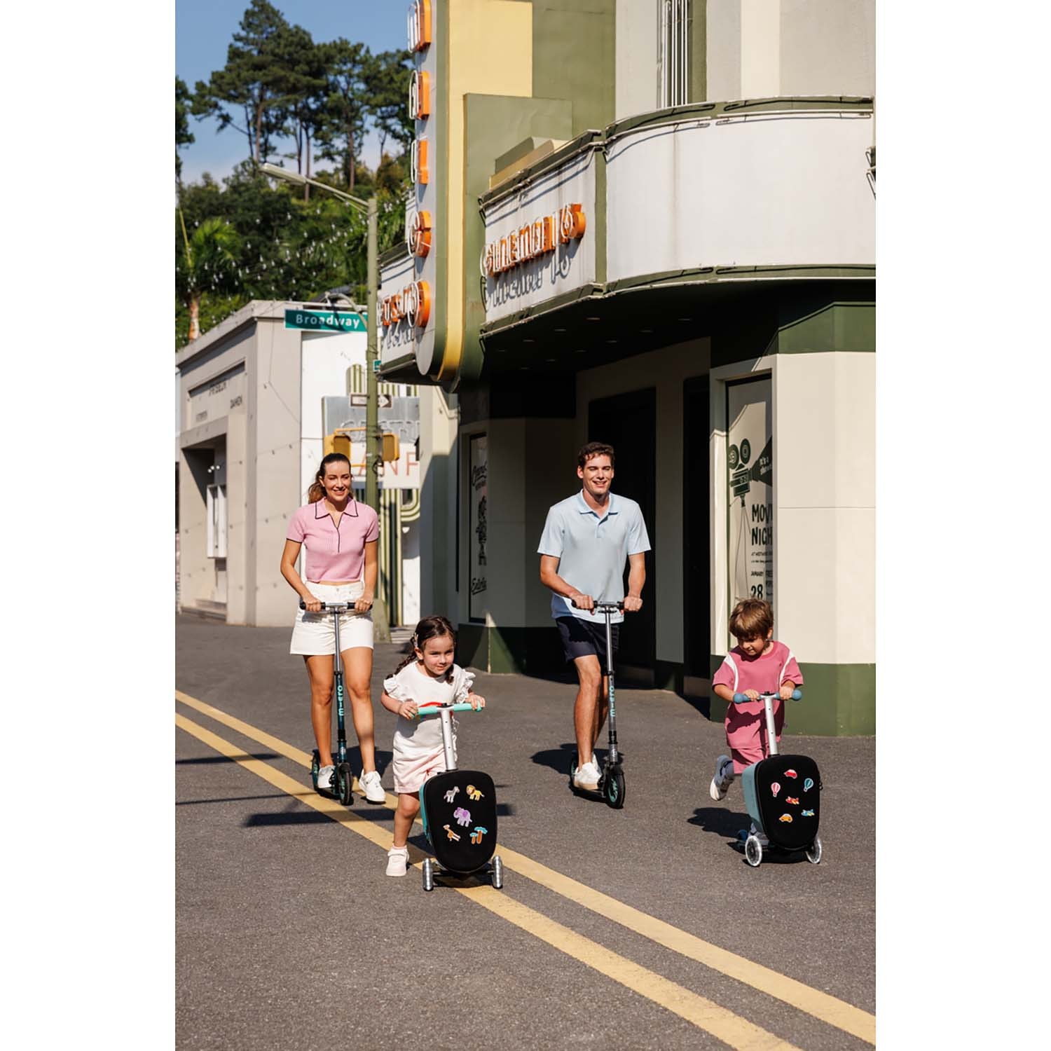 Patch & Play Junior Scooter Med Bagasje Frosty Blue