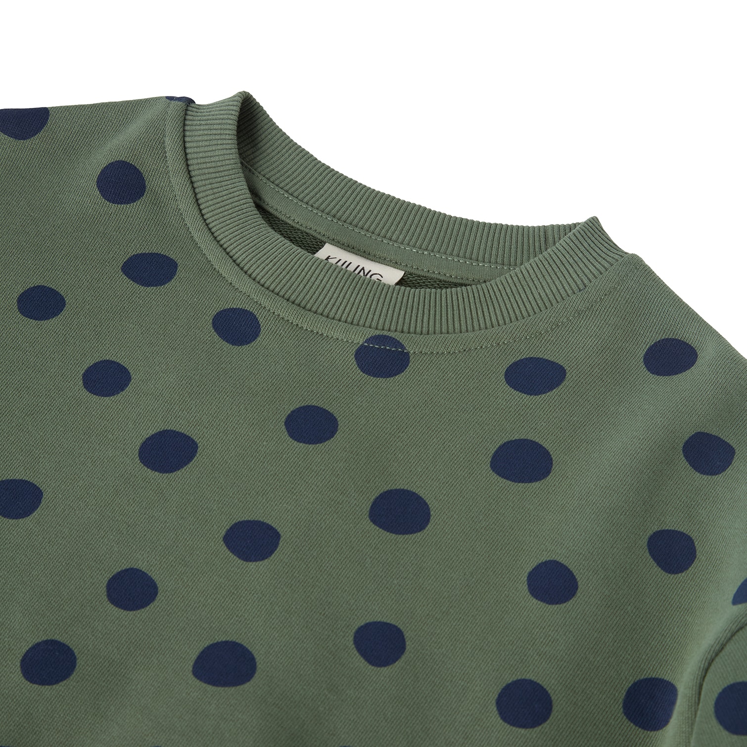 Valencia Sweatshirt Forest Green Dots