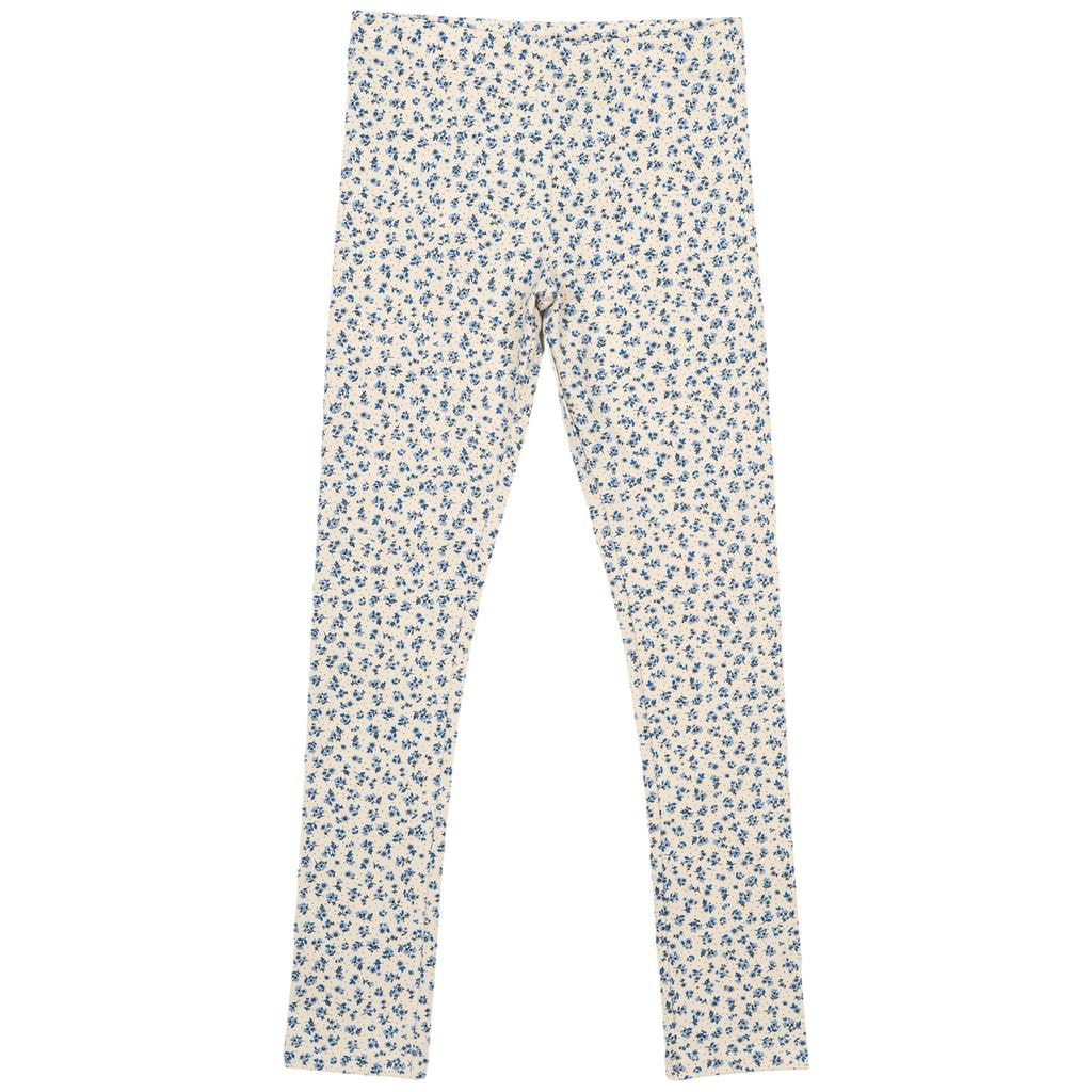 GOTS Leggings White Swan Big Flower