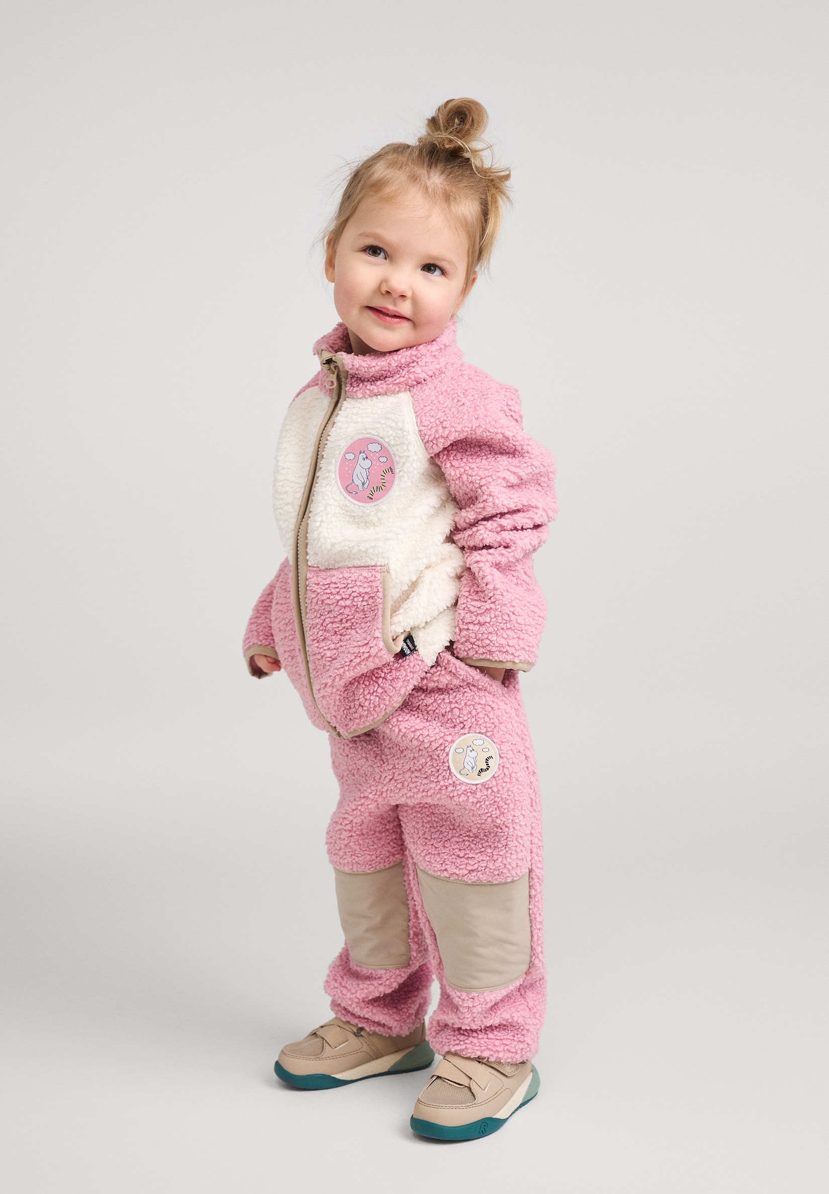 Moomin Lustig Fleecebyxa Grey Pink