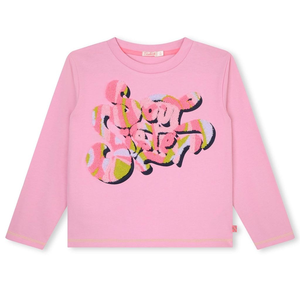 Long Sleeved Graphic T-shirt Pink