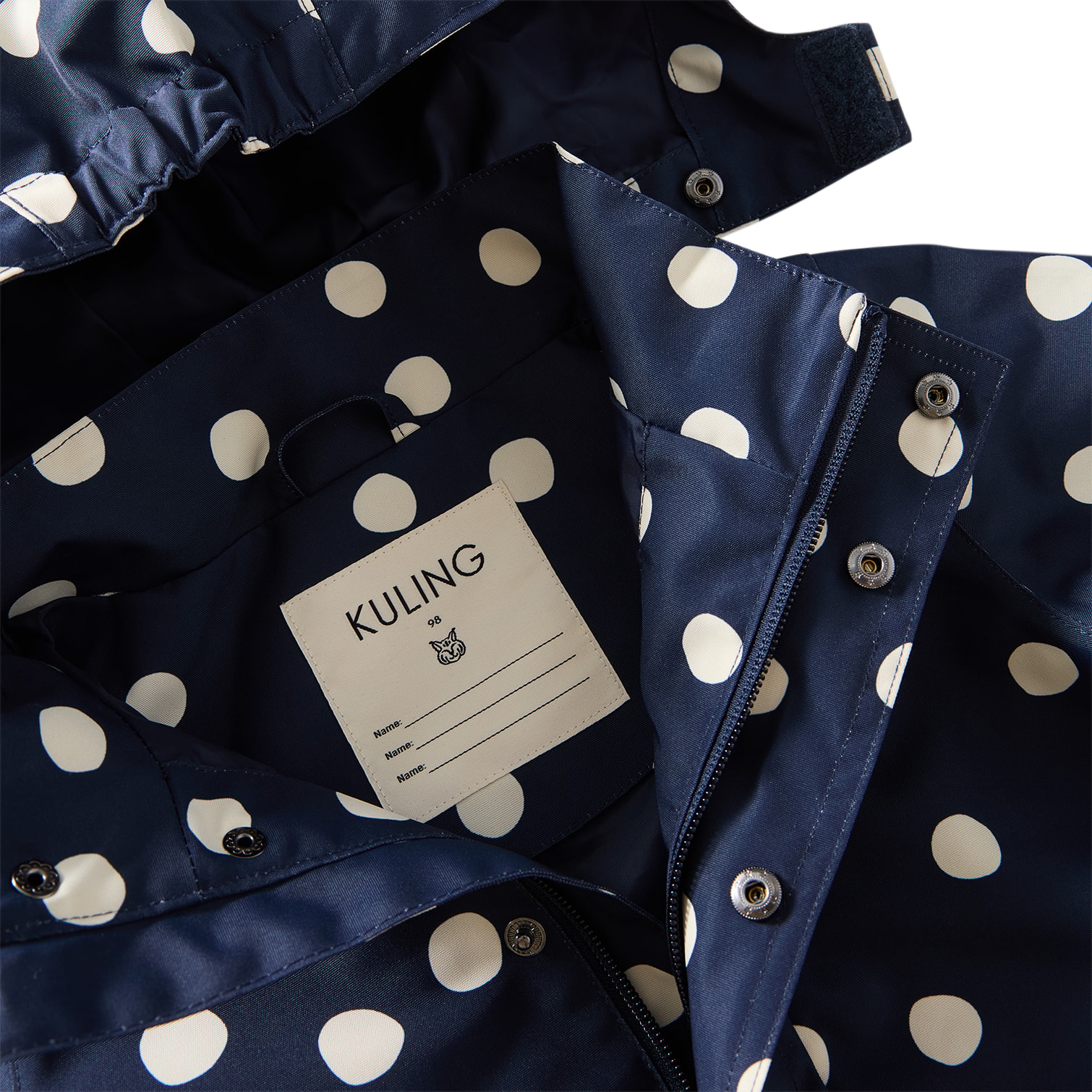 Stockholm Skaljakke Navy Polka Dots