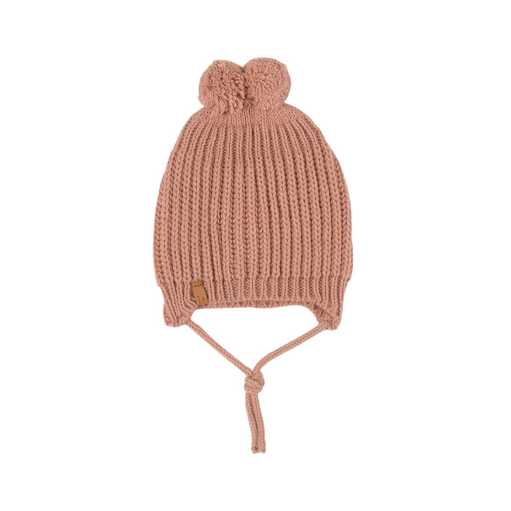 Knitted Baby Beanie Rose