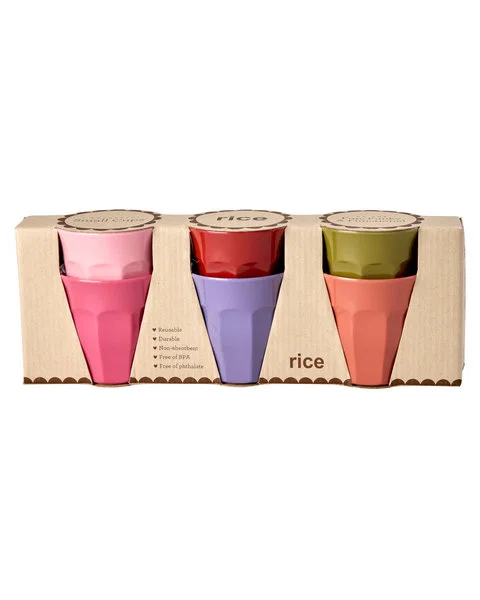 Medium 6-pack Melaminkoppar Multicolor