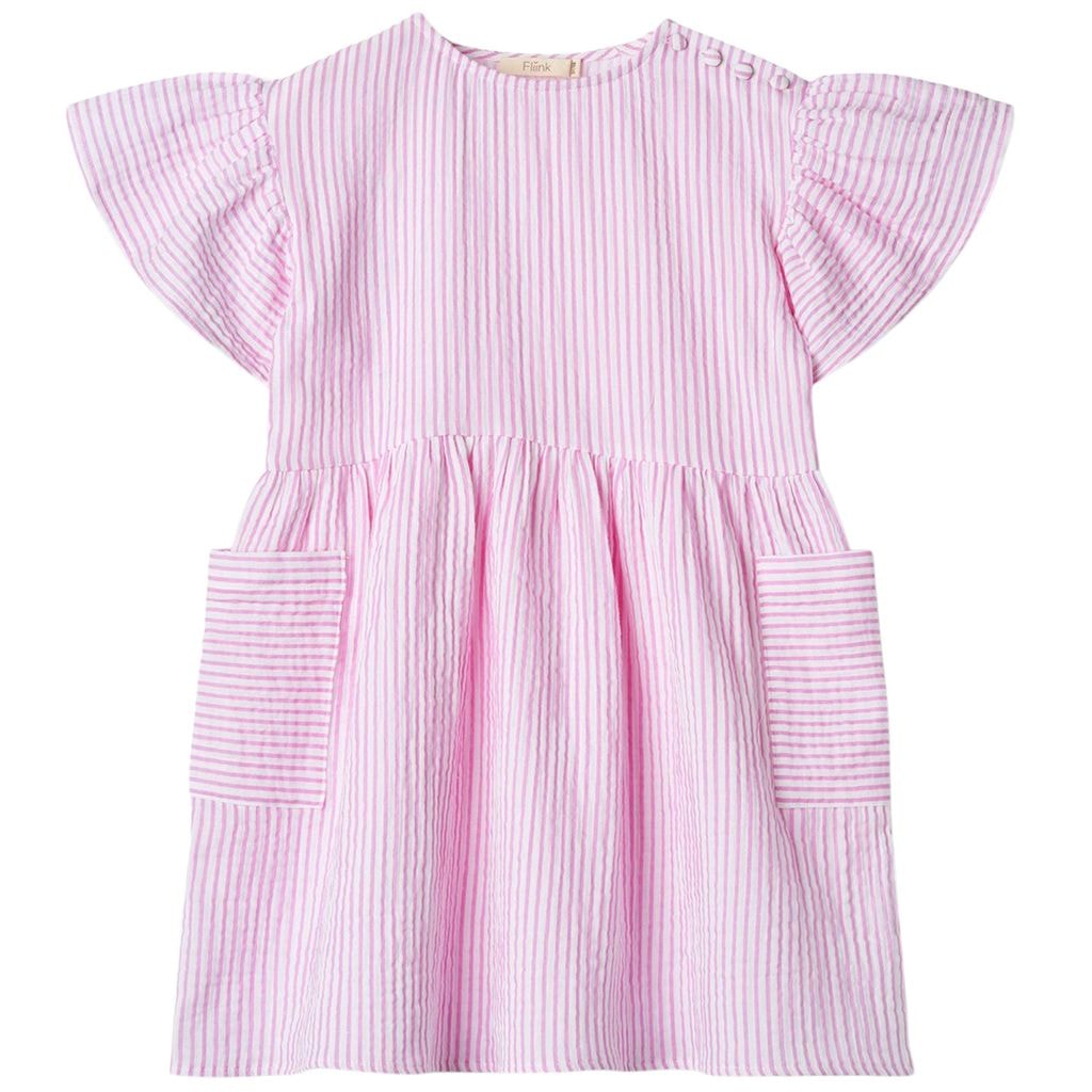 Ciao Dress Cloud Dancer Pink Stripe