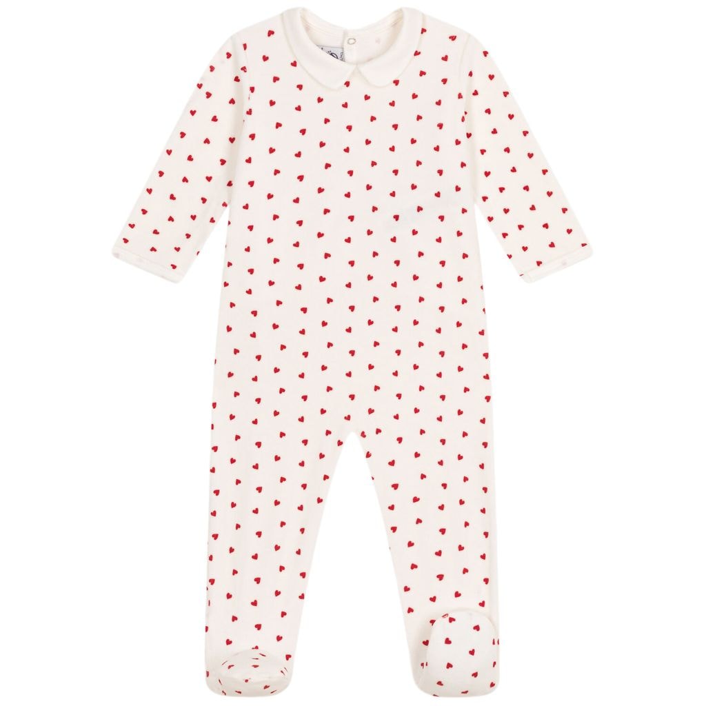 Heart Printed Footed Baby Body Cream