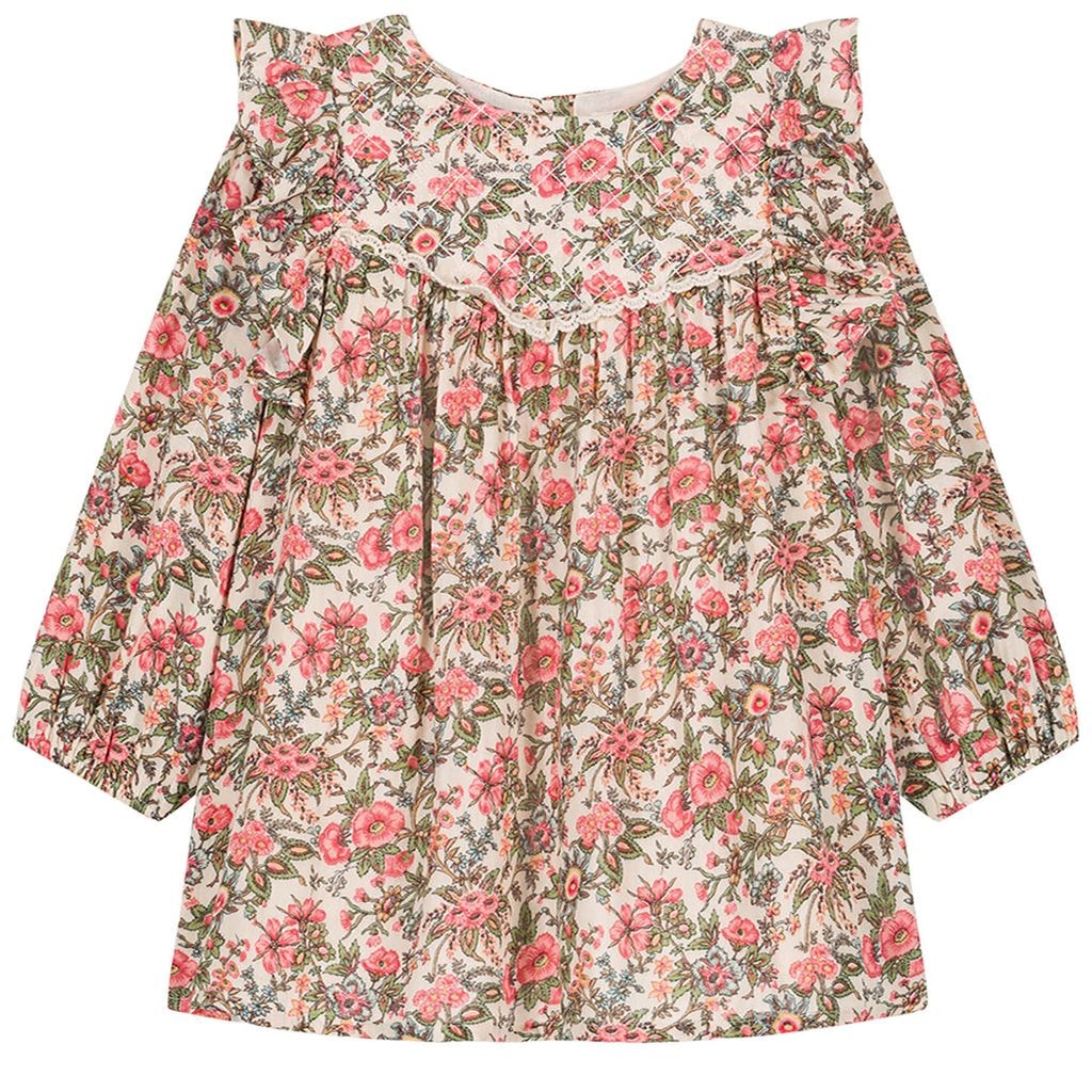 Lara Floral Dress Ivory Enchanted Fields