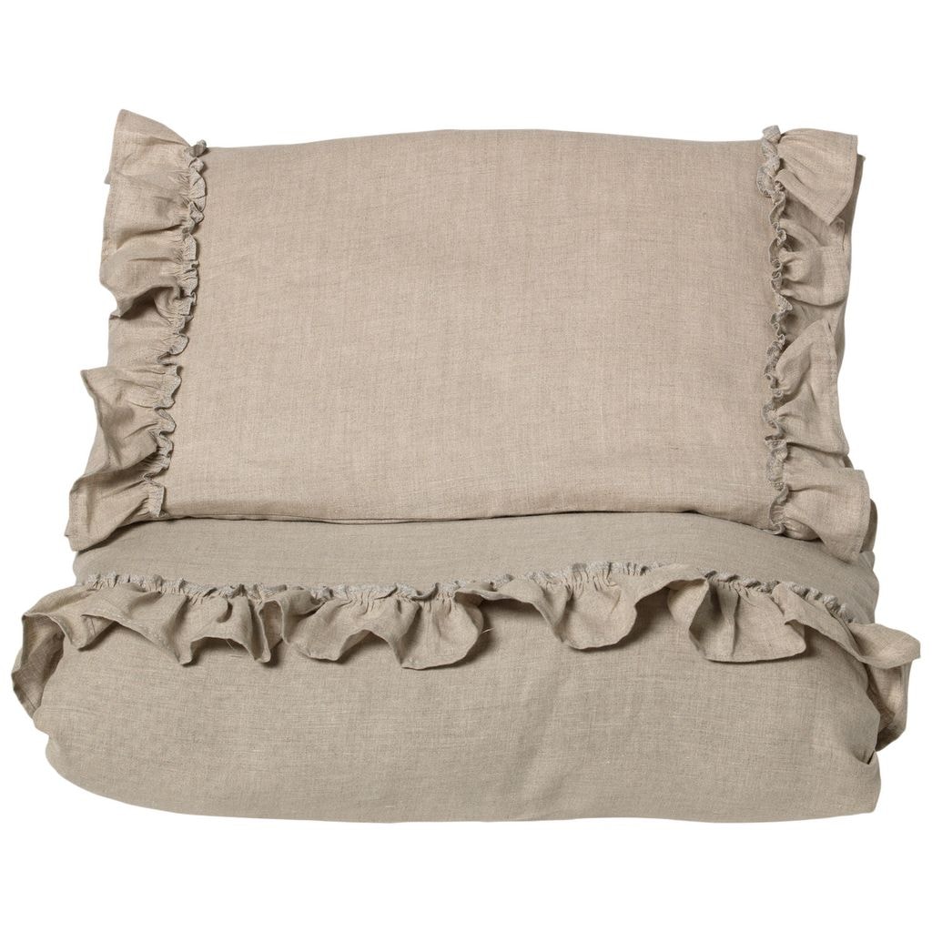 Sengetøysett med kappe til sprinkelseng/brisk Natural Beige