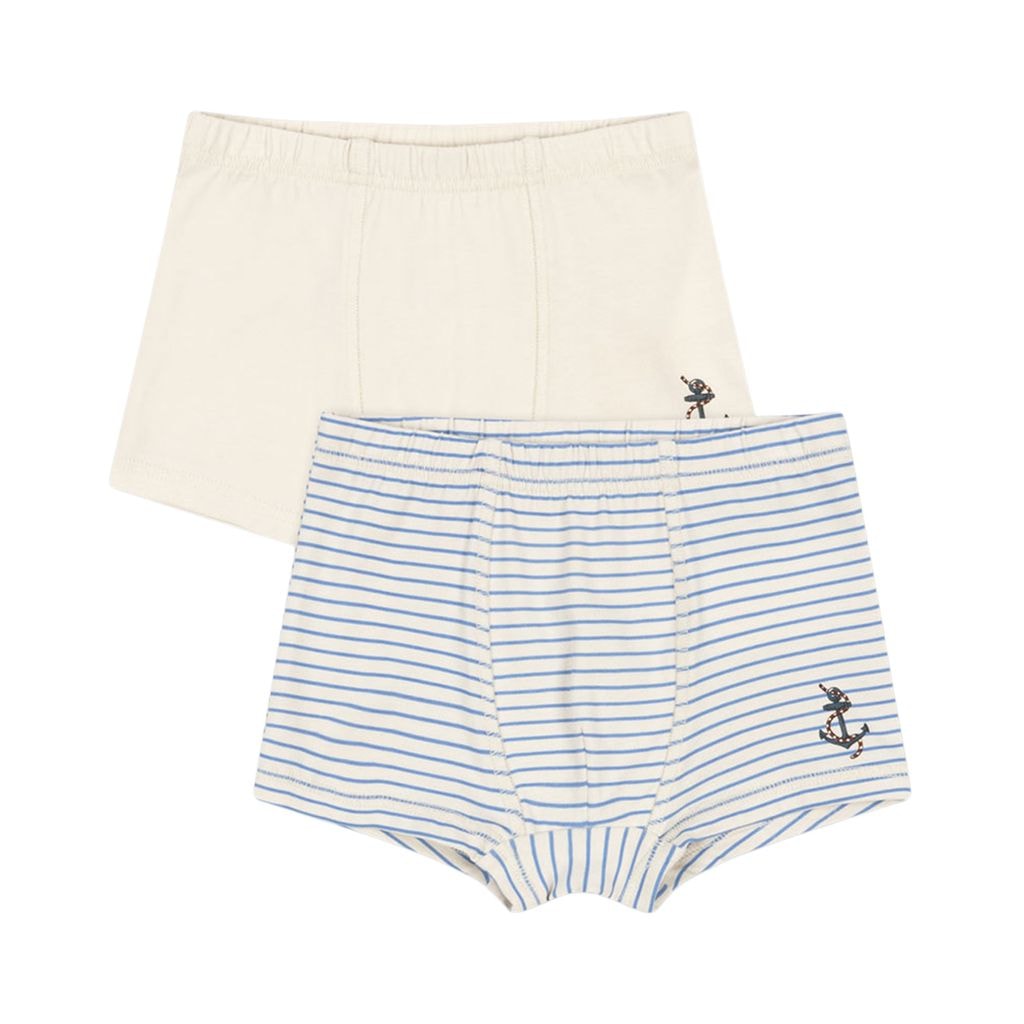 GOTS Basic 2-Pack Boxershorts Stripe Provence Mix