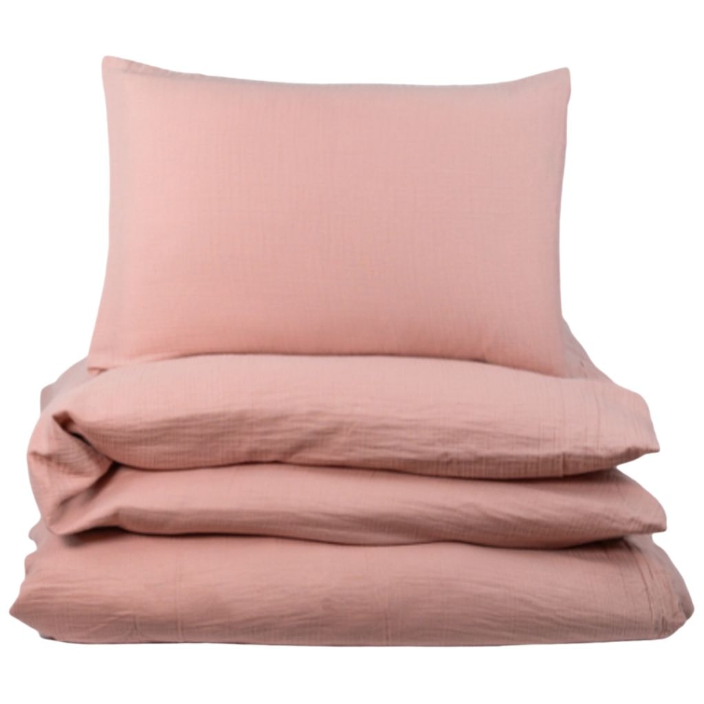 Sengesett Sprinkelseng/Sprinkelseng Musselin Dusty Rose