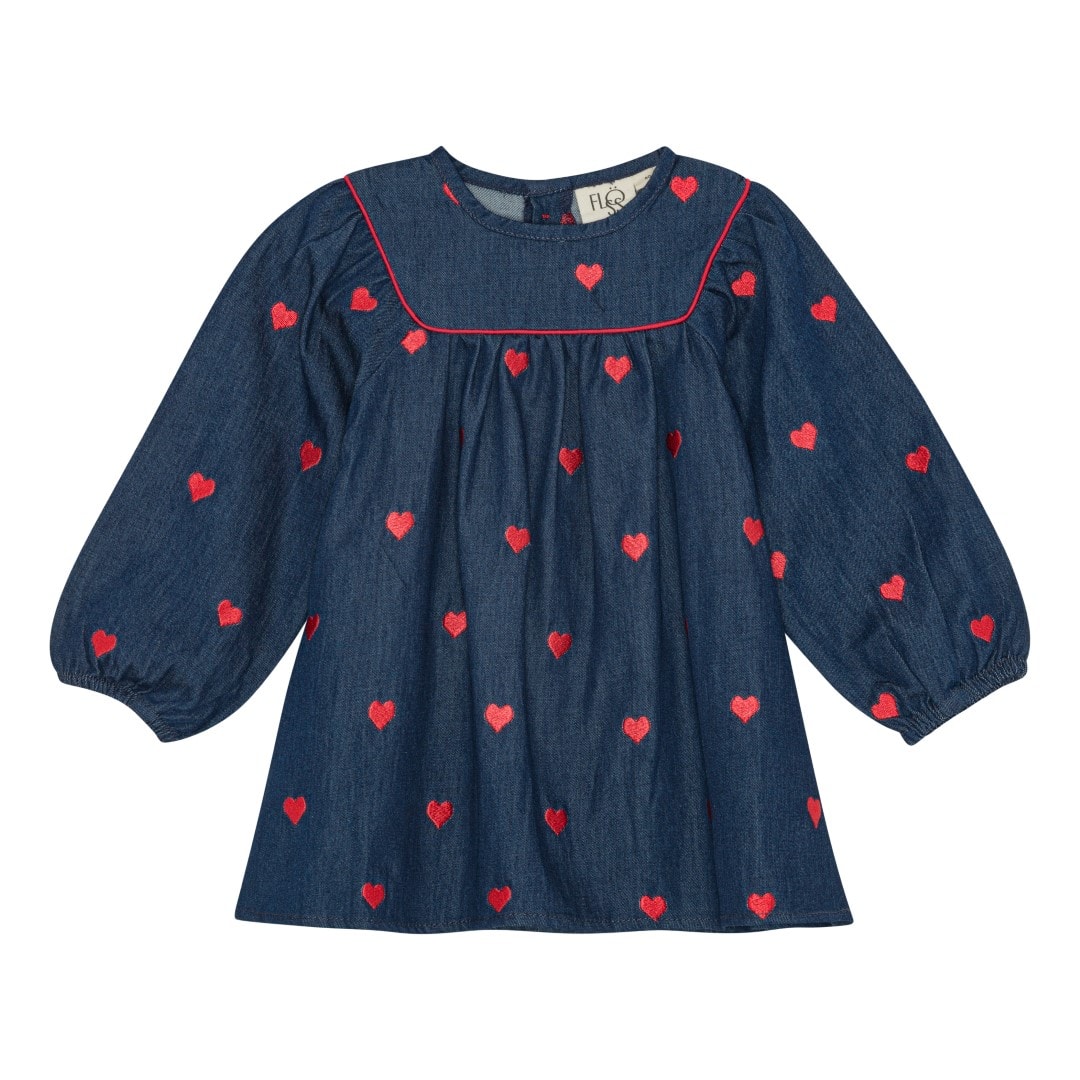Amee Klänning Mid Blue Heart