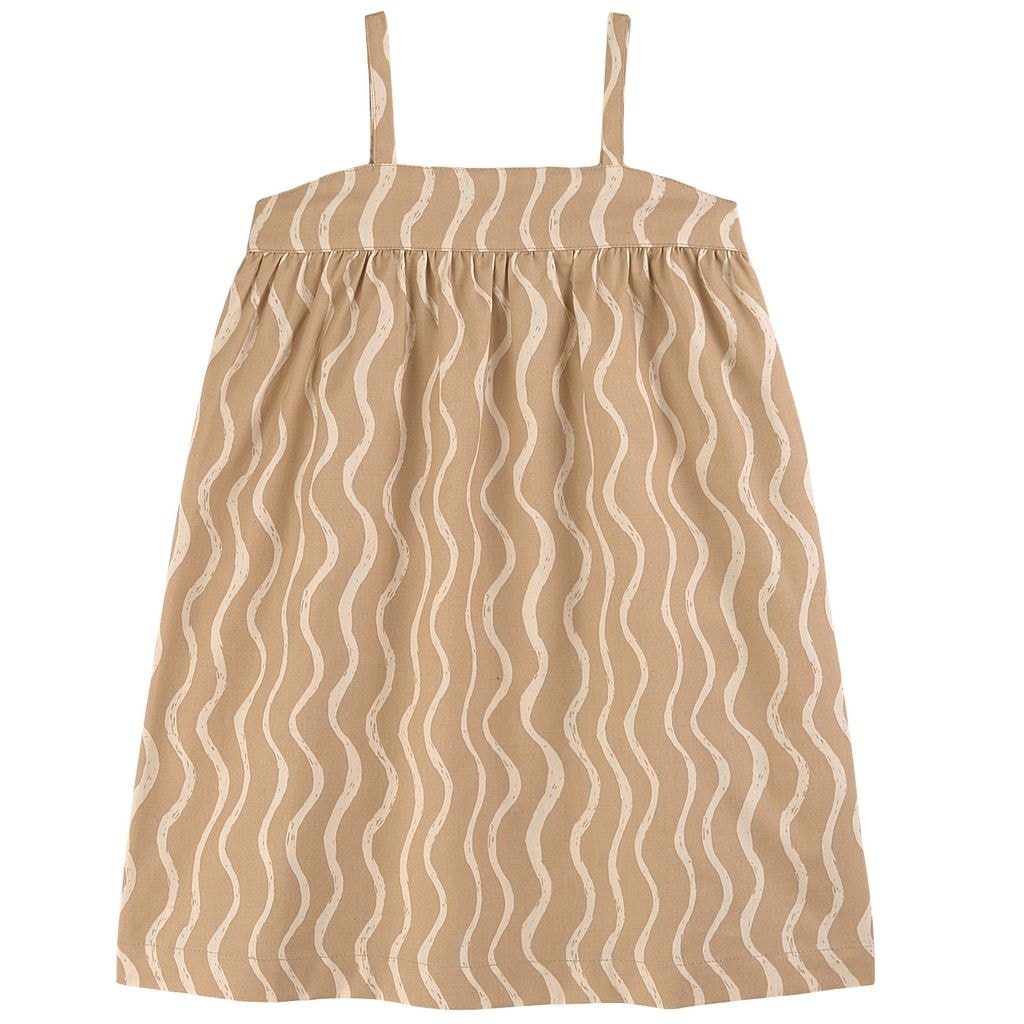 Stella Wiggle Print Dress Caramel