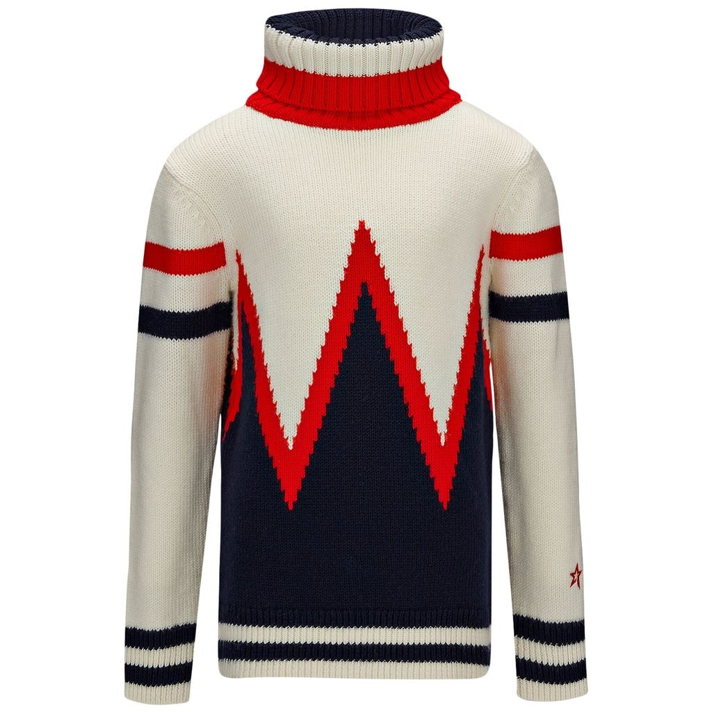 Apine Knit Sweater Snow White/Navy