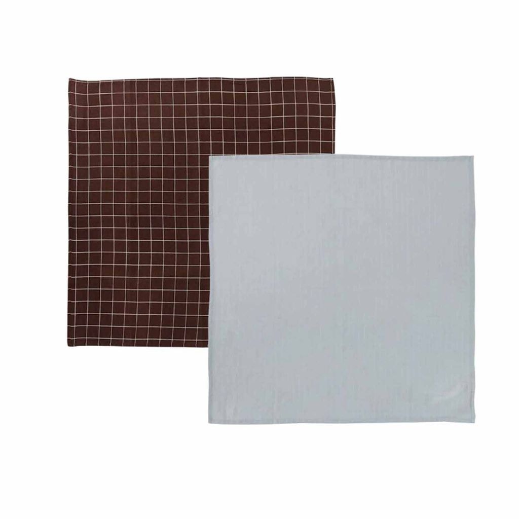 2-Pack Iro Muslin Kluter Ice Blue