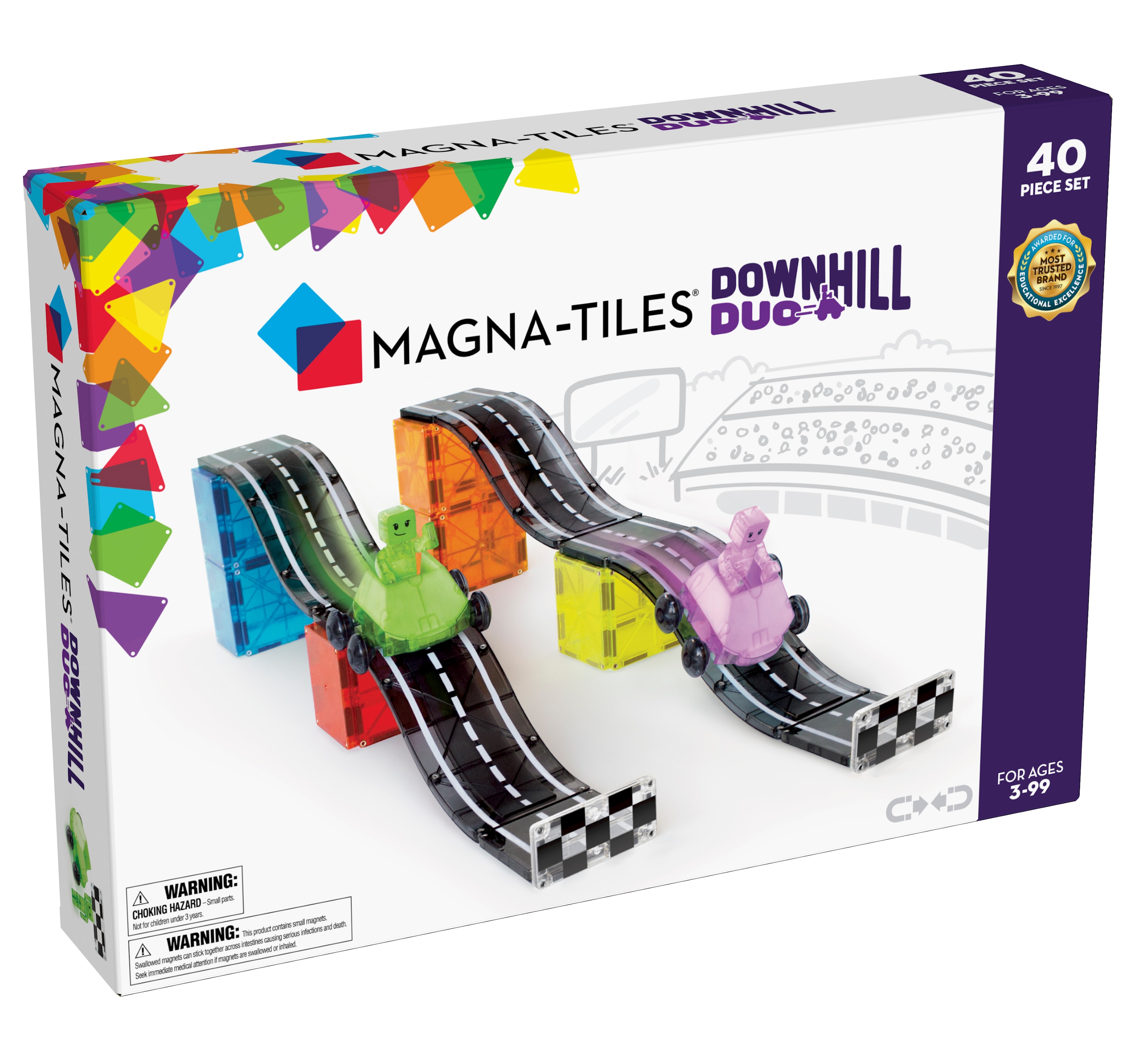 Downhill Duo Building Blocks 40 Pcs Set Multi 