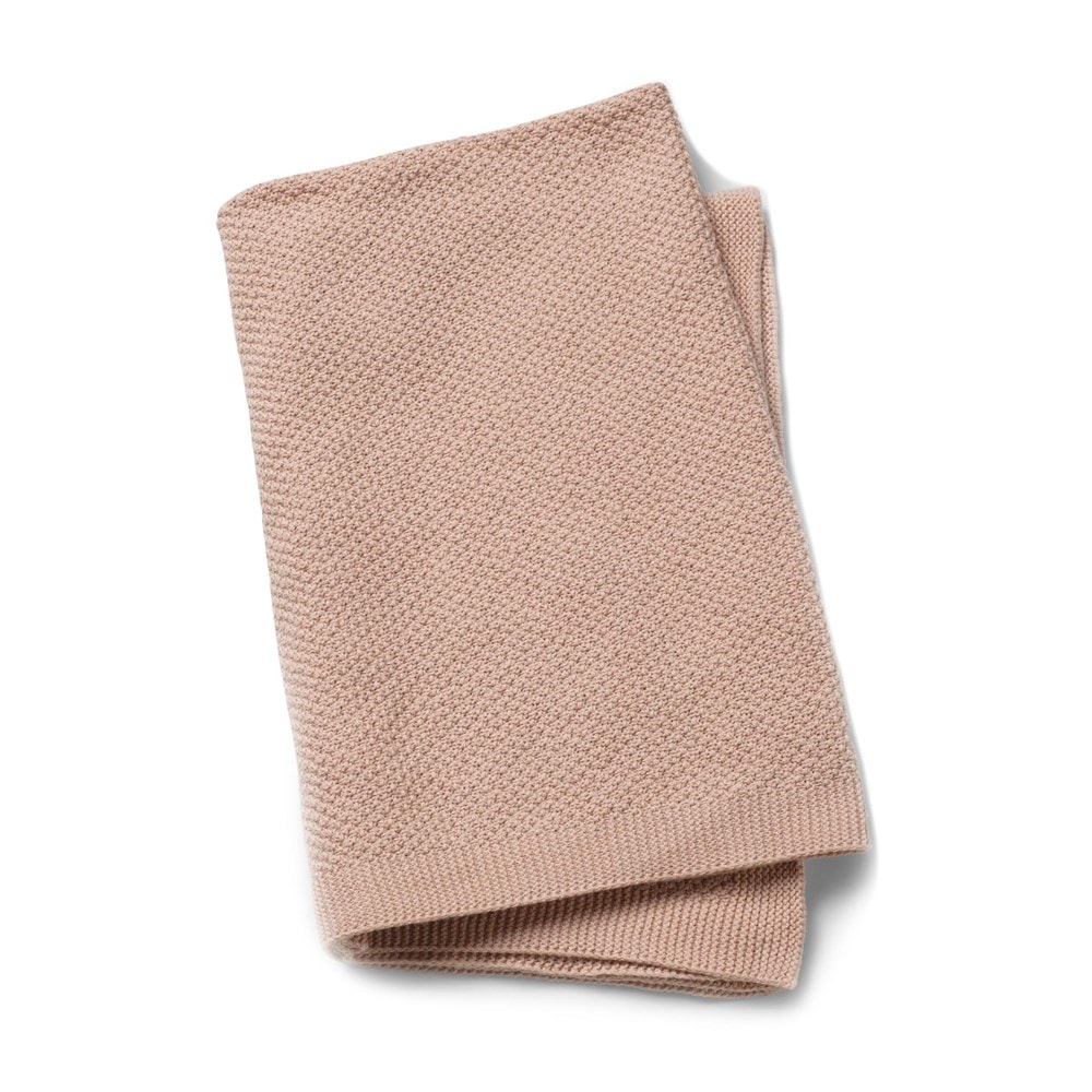 Moss-Knitted Blanket - Powder Pink