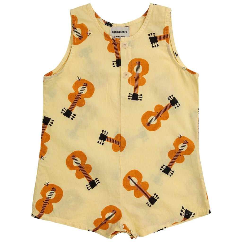 Acoustic Guitar Romper Yellow