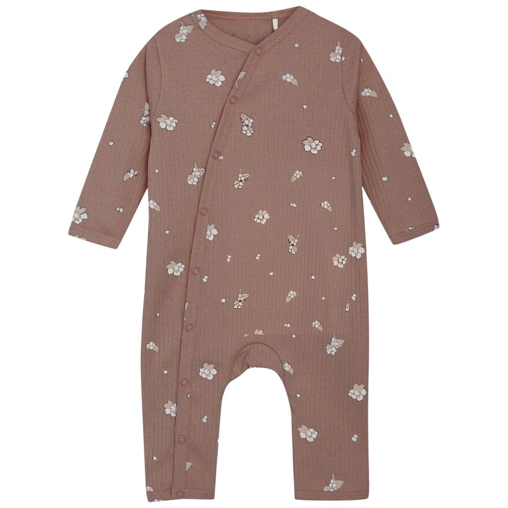 Nightsuit Rib Deep Taupe Unipuku Babygrow Deep Taupe