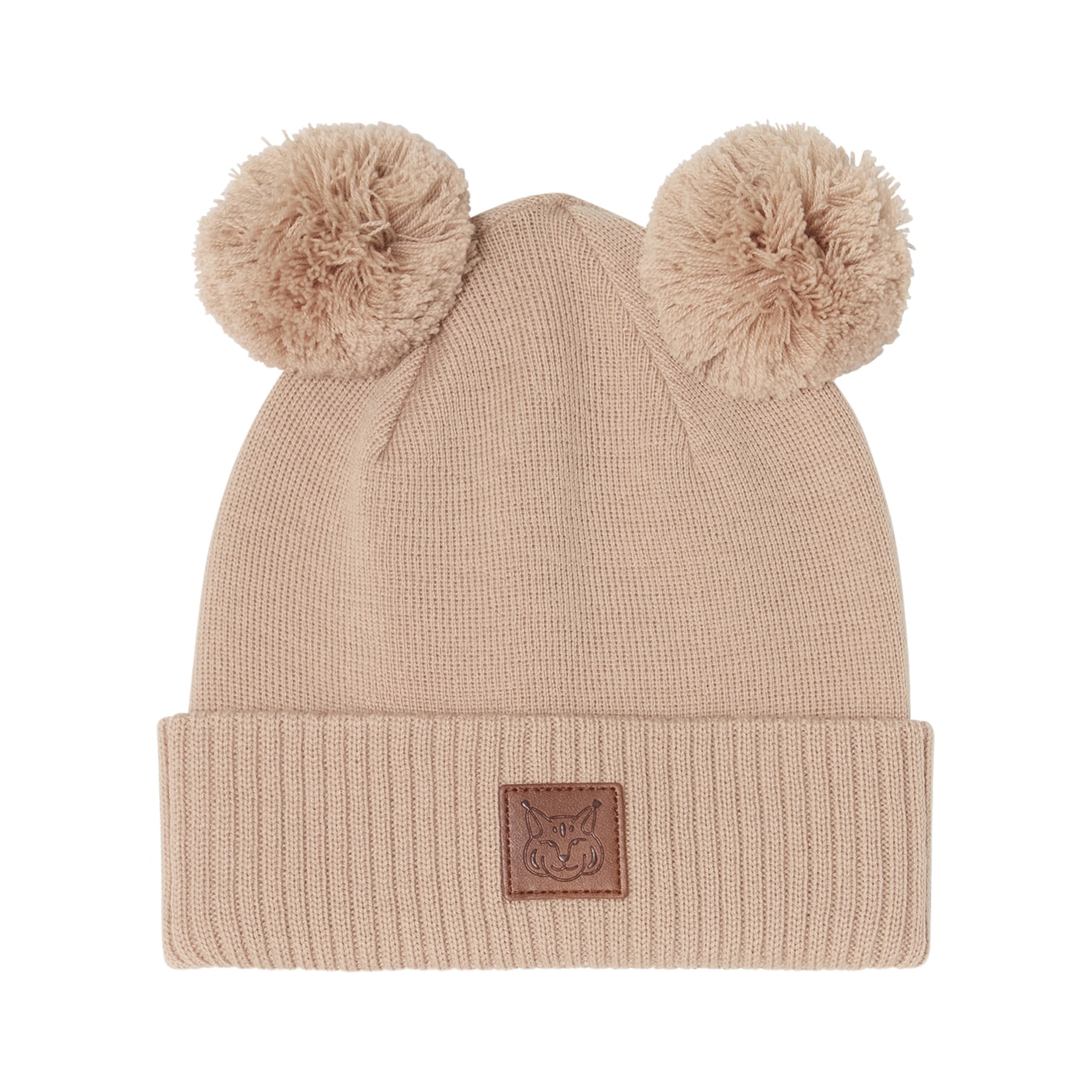 Zermatt Wool Beanie w Pom Poms Sand