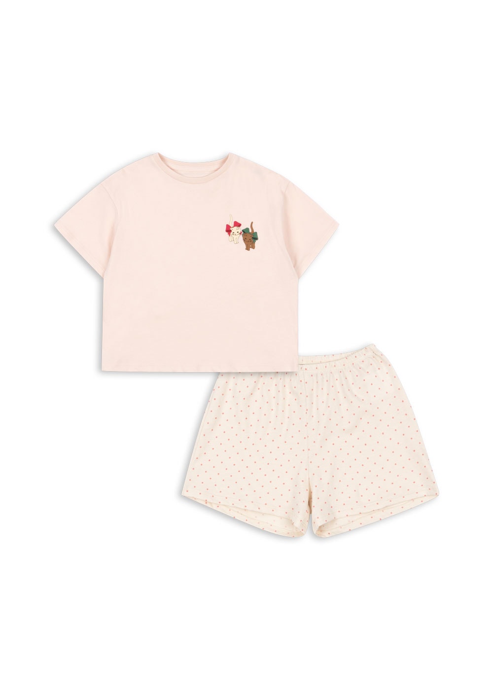 GOTS Famo Box Topp & Shorts Pirouette Dot Creole Pink 
