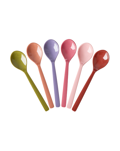 6-pack Teskedar I Melamin Multicolor