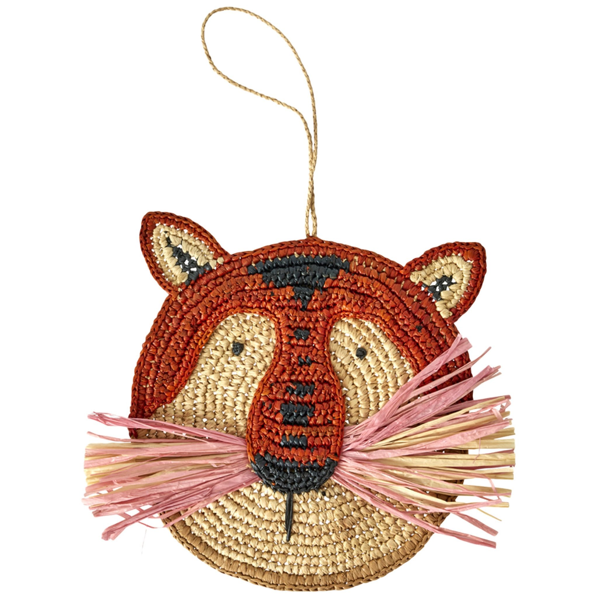 Medium Raffia Eläinten Seinä Sisustus Burnt Terracotta