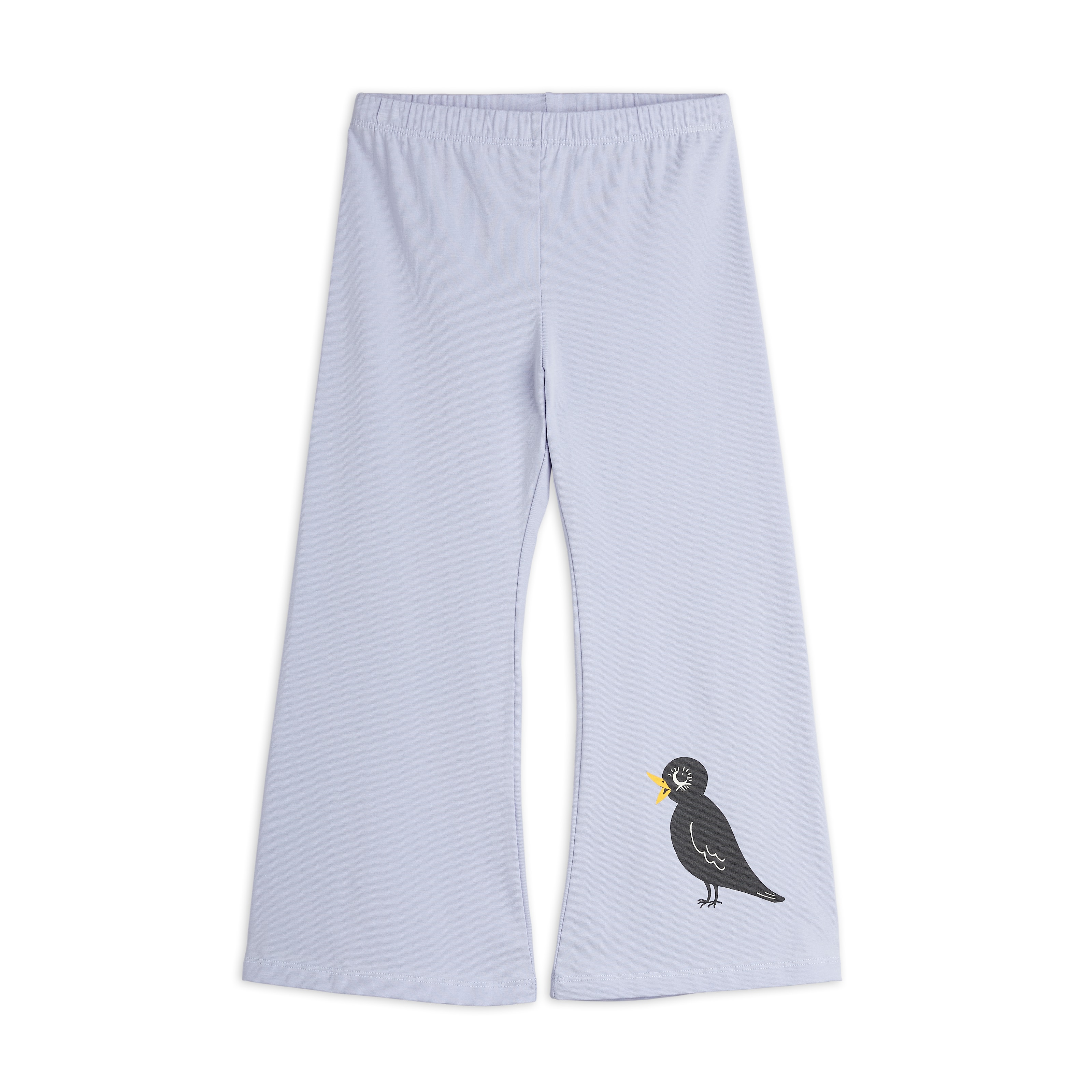 GOTS Birds Sp Flared Trousers Purple