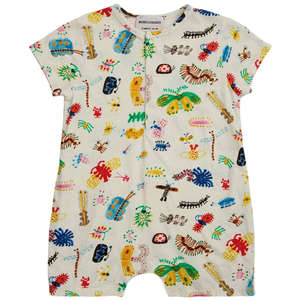 Funny Insects Romper Off-white