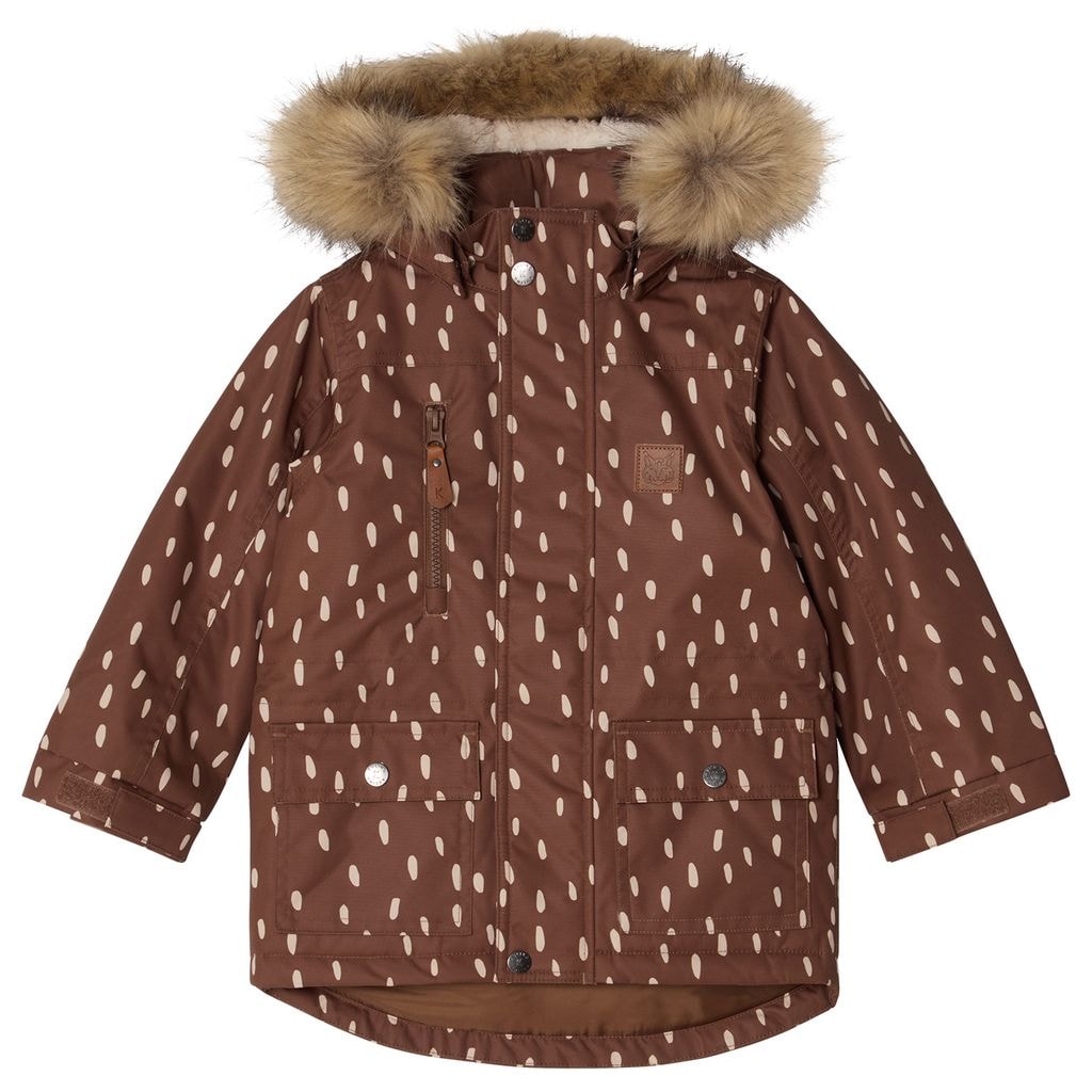 Val Thorens Parka Med Prikket Brun