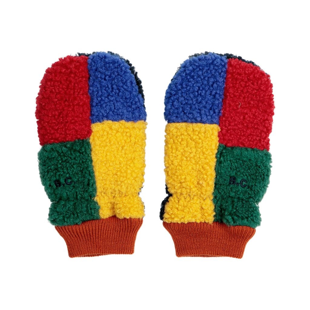Color-blocked Mittens Multicolor
