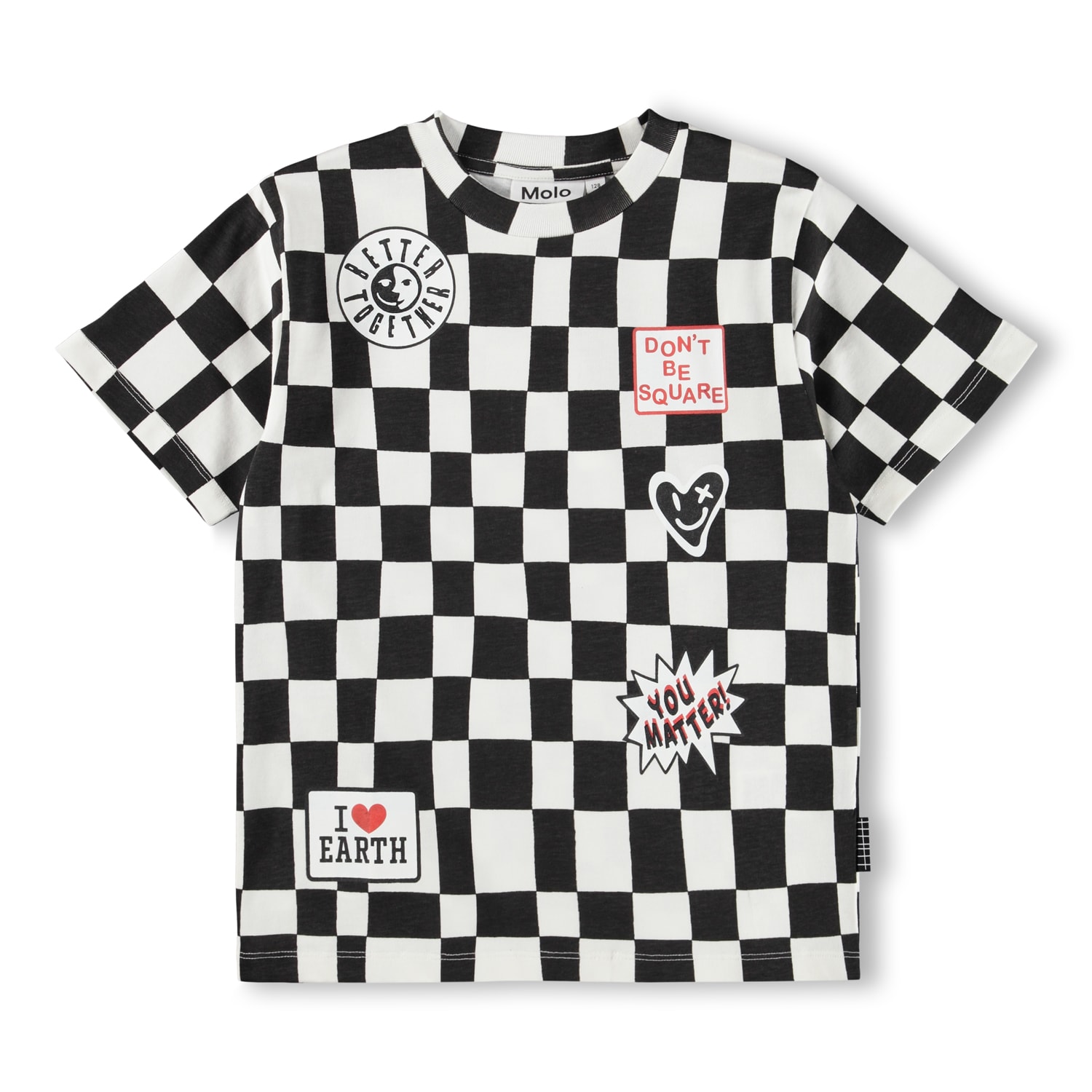 GOTS Riley T-shirt Angled Checks 
