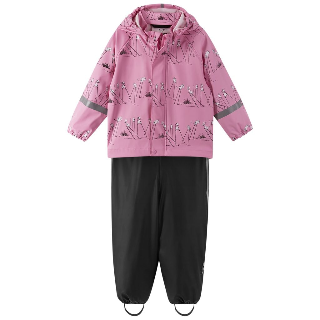 Moomin Plask Rain Set Rose Pink