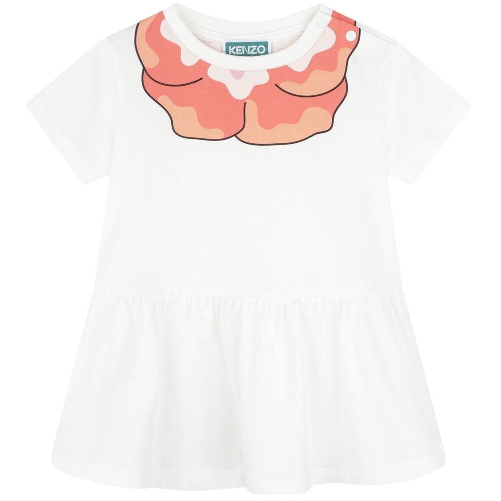 Dress With Print Ivory
