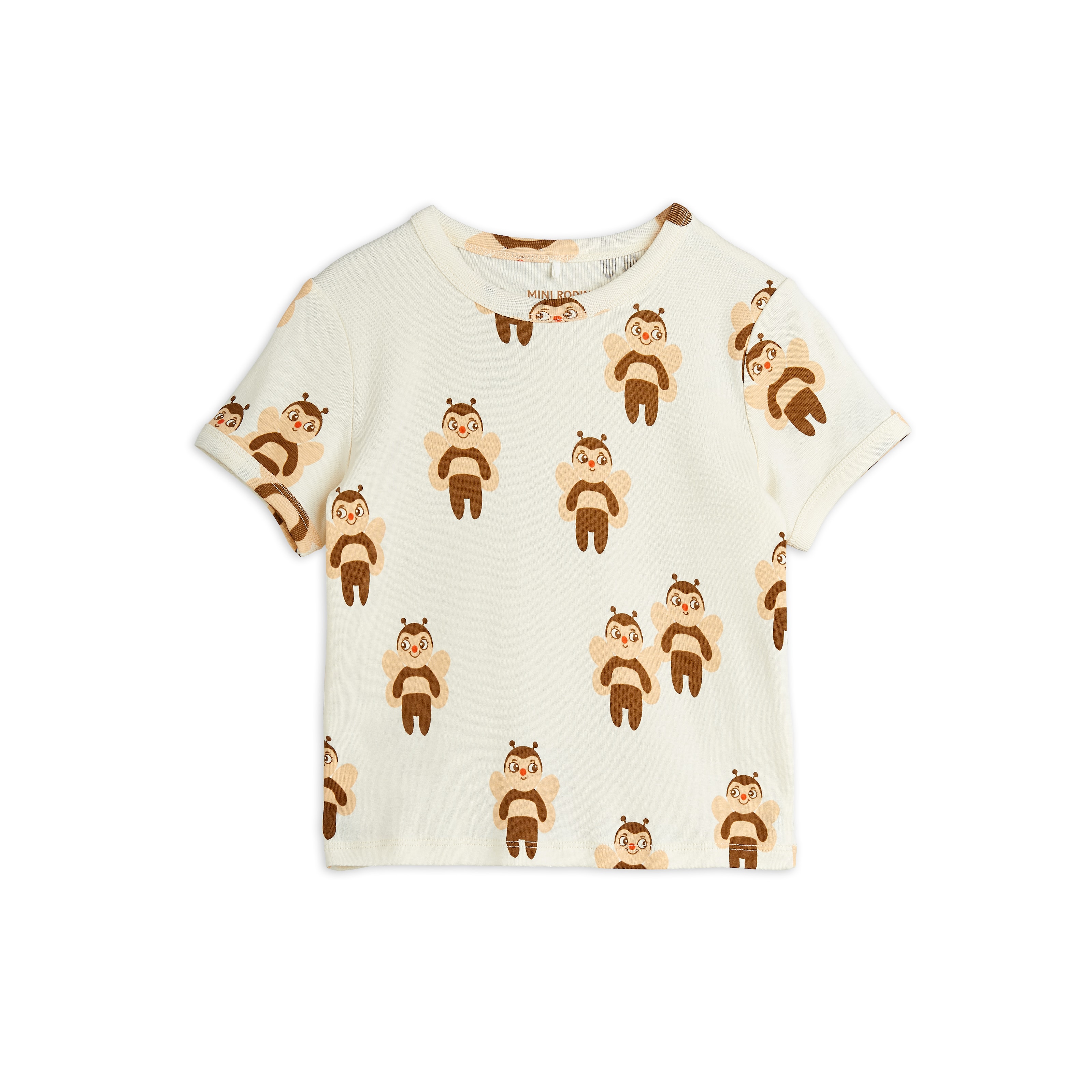 GOTS Bees Aop Short-Sleeved Tee Offwhite