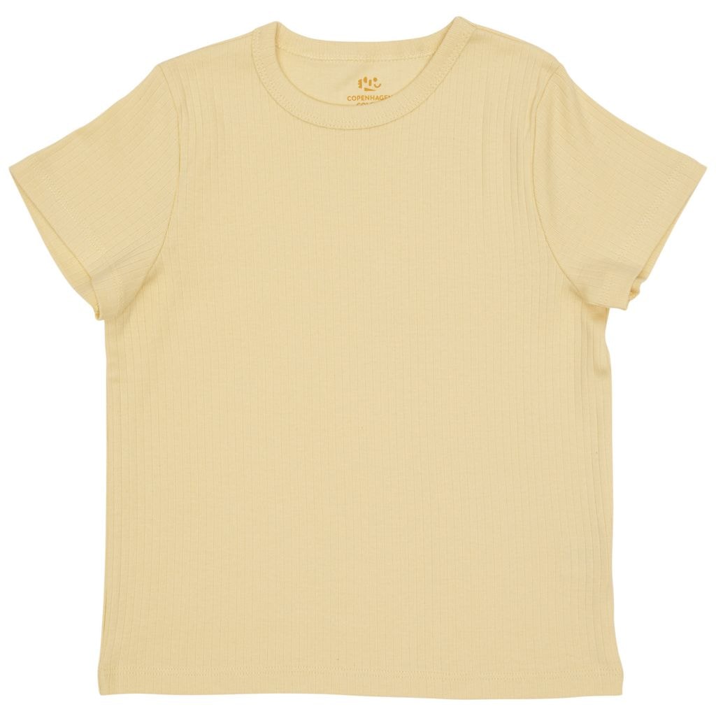 Ribbed T-Shirt Pale Yellow