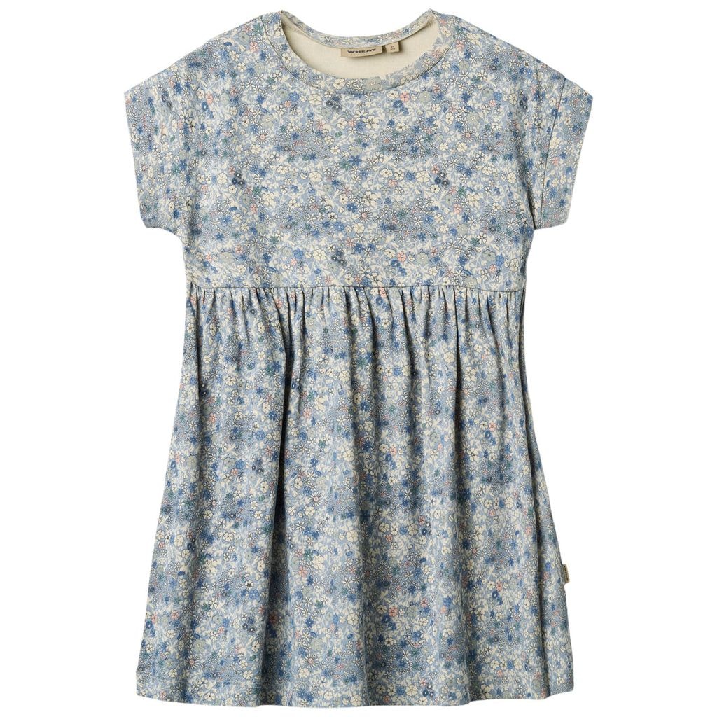 Emilie Jerseyklänning Blue Summer Flowers