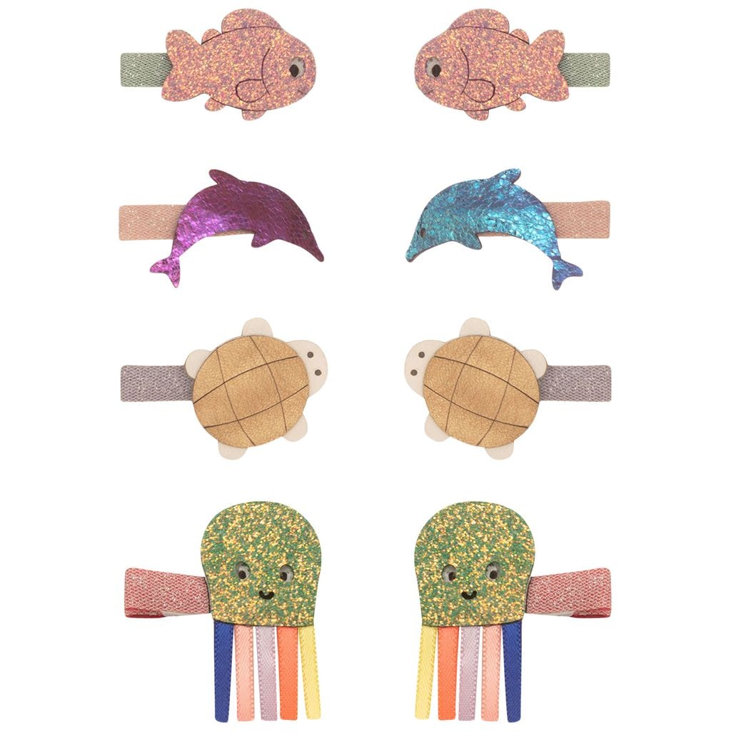 Mini Sealife 8 Hair Clips Sealife